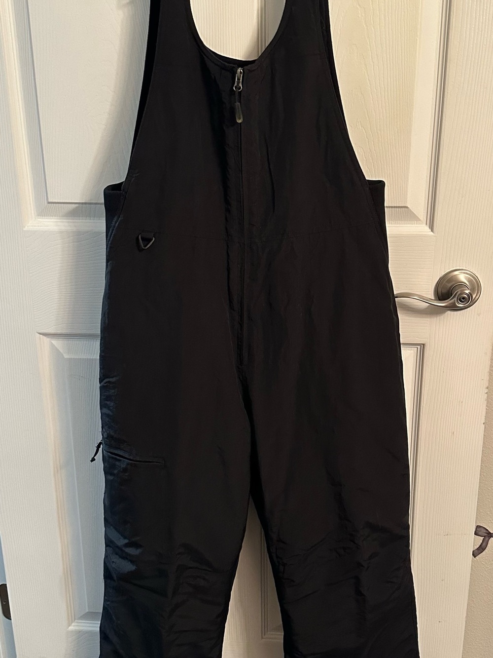 White Sierra Women’s Large Black Insulated Ski Snow Bib Overalls Snow Pants